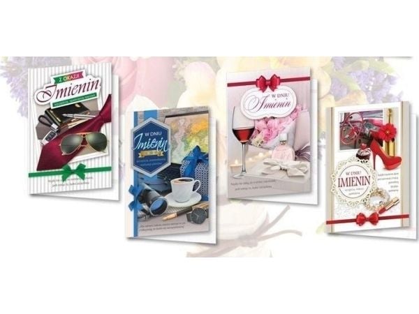 Top Graphic gratulasjonskort B6 med klistremerker Navnedager (10 stk) MIX