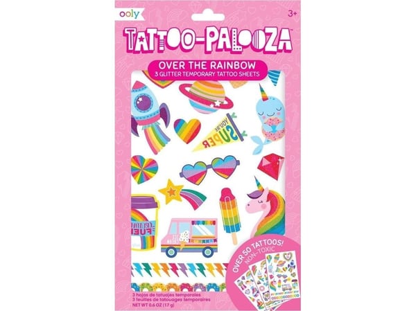 Tattoo Palooza vaskbare tatoveringer - regnbue