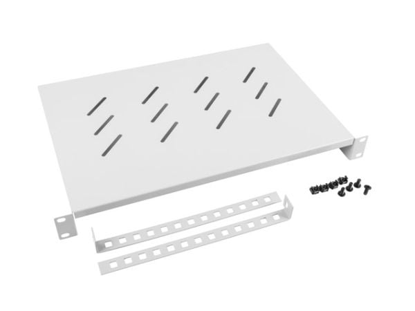 Lanberg - Rackhylde - vihreä, RAL 7035 - 1U - 19"