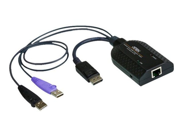 ATEN KA7169 DisplayPort USB Virtual Media KVM Adapter Cable with Smart Card Reader (CPU Module) - KVM / lydutvider - USB