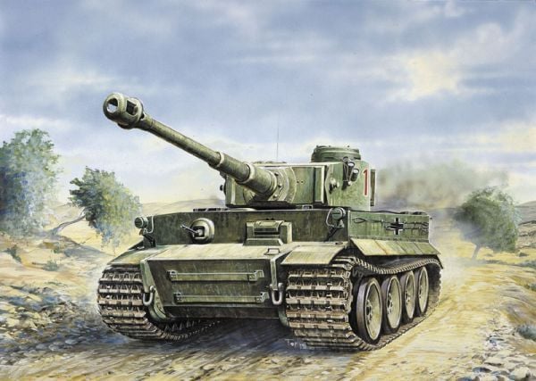 Italeri Tiger I Ausf. E/H1, Tank model, Monteringssett, 1:35, Tiger I Ausf. E/H1, Alle kjønn, Plast