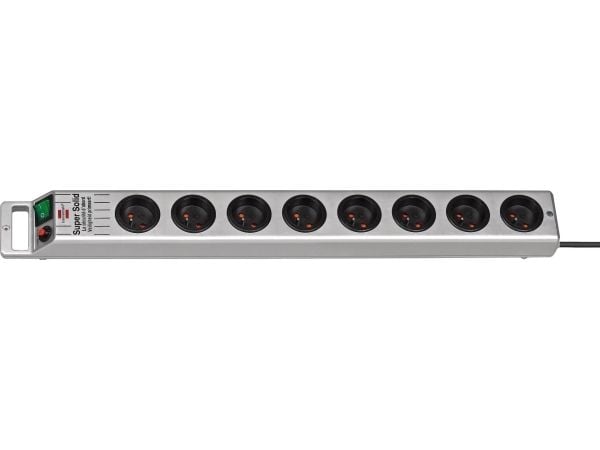 Brennenstuhl 1153344318, 8 AC-utgångar, Typ E, 230 V, 16 A, Typ E, Silver