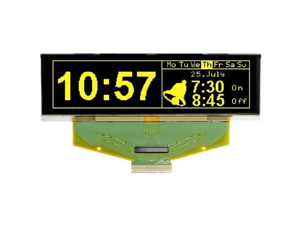 DISPLAY VISIONS OLED-display (B x H x D) 88 x 27,8 x 2,05 mm