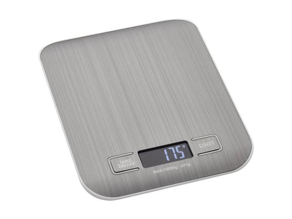 TFA-Dostmann Amaretti, Elektronisk kjøkkenvekt, 10 kg, 1 g, Sølv, Plast, Rektangel