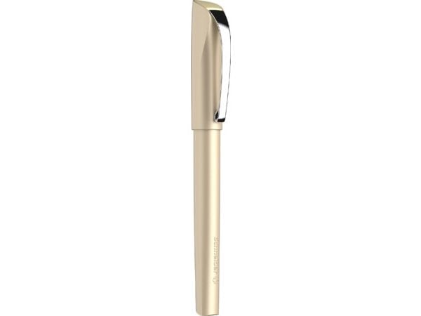 Schneider Schreibgeräte Ceod Shiny, Gull, Innebygd refillsystem, Blå, Rund spiss, Rustfritt stål, Medium