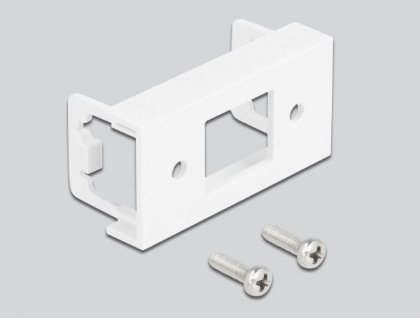 Delock - Nettverksforlengelseskabel - RJ-45 (hann) til RJ-45 (hunn) panelmonterbar - 5 m - S/FTP - CAT 6a - halogenfri, snap-in - svart/hvit