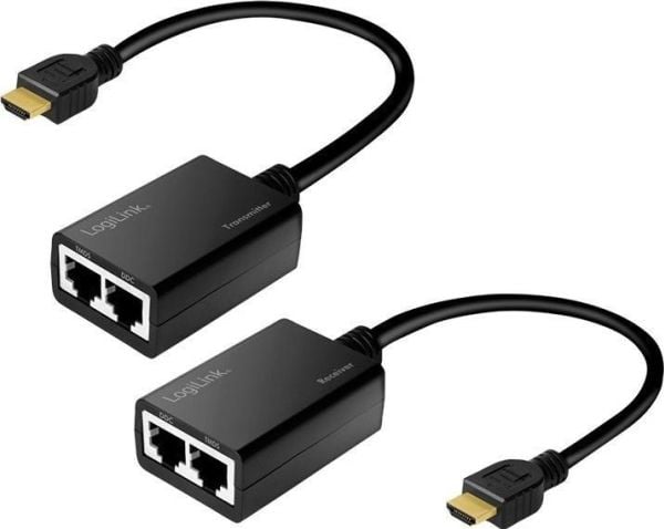 LogiLink AV-signaloverføringssystem LogiLink Extender HDMI opp til 30m, 1080p/60Hz, 0,3m