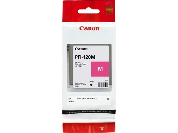Canon PFI-120 M - 130 ml - magenta - original - bläcktank - för imagePROGRAF GP-200, GP-300, TM-200, TM-205, TM-255, TM-300, TM-305, TM-355