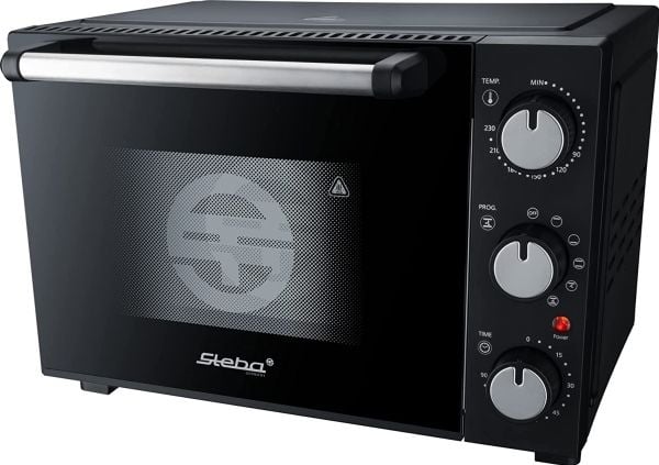Steba KB M19, Elektrisk ovn, 19 l, 1400 W, Benkeplate, Sort, Rotasjon