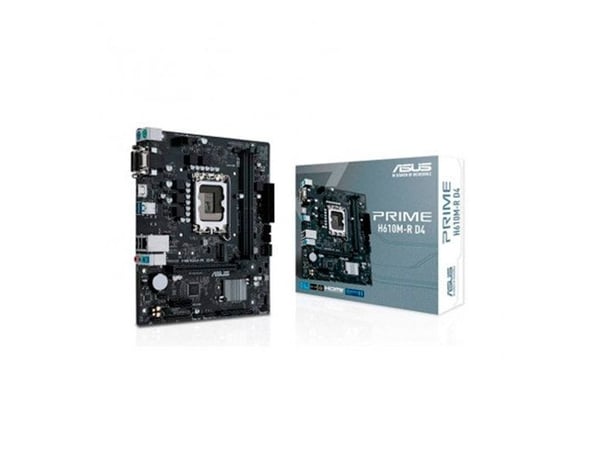 ASUS PRIME H610M-R D4 - Hovedkort - micro ATX - LGA1700-sokkel - H610 Chipset - USB 3.2 Gen 1 - Gigabit LAN - innbygd grafikk (CPU kreves) - HD-lyd...