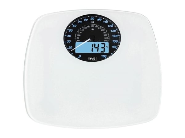 TFA-Dostmann 50.1003.02, Elektronisk personvekt, 180 kg, Svart, Hvit, 5 kg, kg, lb, ST, Rektangel