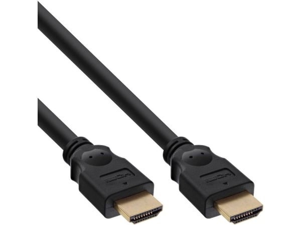 InLine? HDMI-kaapeli, HDMI high speed, uros/uros, kullatut koskettimet, musta, 0,5m (17655P)