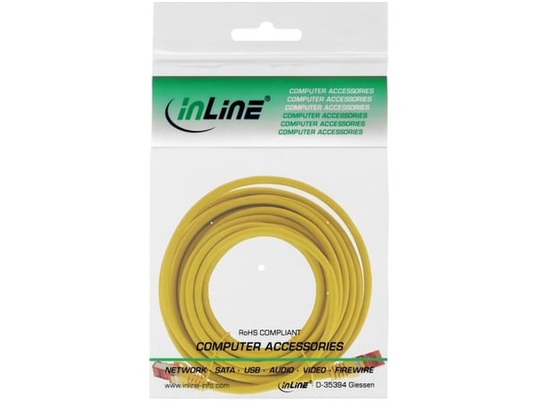 InLine 76950Y, 0,5 m, Cat6, S/FTP (S-STP), RJ-45, RJ-45, Gult