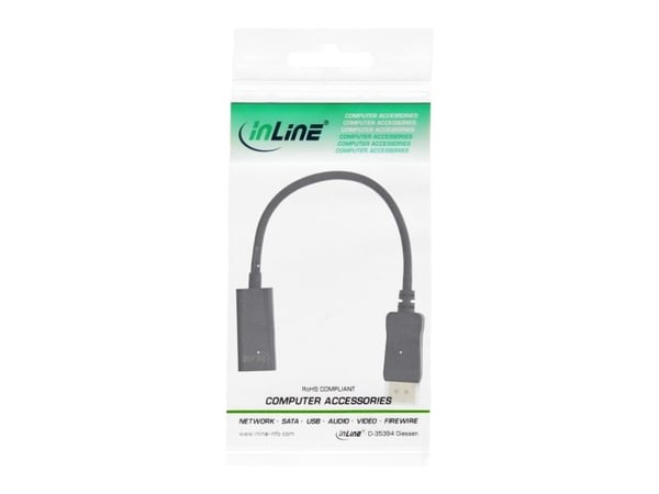 InLine 17198C, 0,15 m, DisplayPort, HDMI-tyyppi A (vakio), Uros, Naaras, Suora