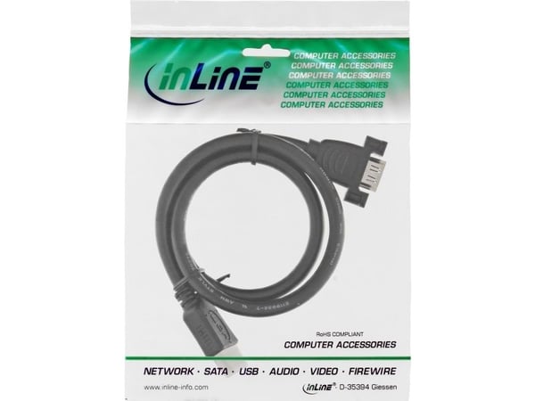 InLine HDMI - HDMI 0,6 m svart (17500B)