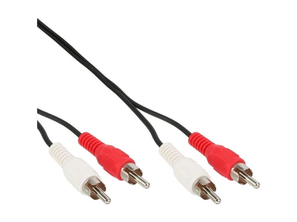 InLine 89931, Hankjønn, 2 x RCA, Hankjønn, 10 m, Sort