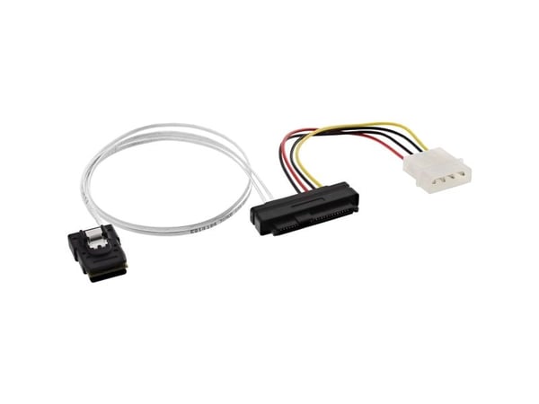 InLine 27622, 0,5 m, Mini SAS SFF-8087 male, SFF-8482, Flerfarget, 30 g, 150 mm