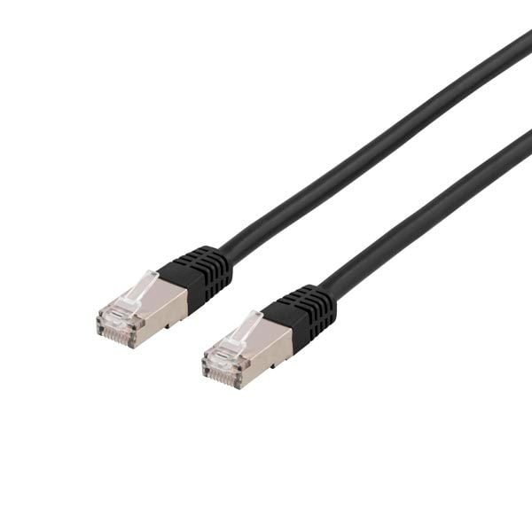 DELTACO - Koblingskabel - RJ-45 (hann) til RJ-45 (hann) - 10 m - foliebelagt uskjermet tvinnet kabelpar (F/UTP) - CAT 6a - halogenfri, formstøpt - ...