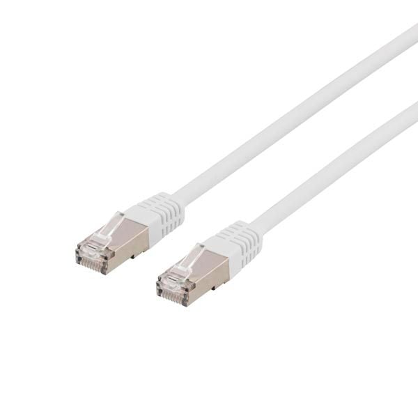 Deltaco U/FTP Cat6a laitekaapeli, LSZH, 3m, valkoinen, 3 m, Cat6a, U/FTP (STP), RJ-45, RJ-45, Valkoinen
