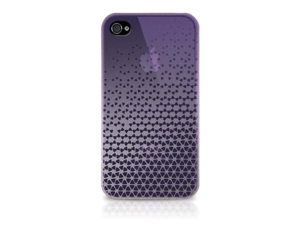 Linksys Belkin Emerge 060 - Beskyttelsesveske for mobiltelefon - Stål, Purple Lightning - for Apple iPhone 4, 4S (F8W049CWC00)