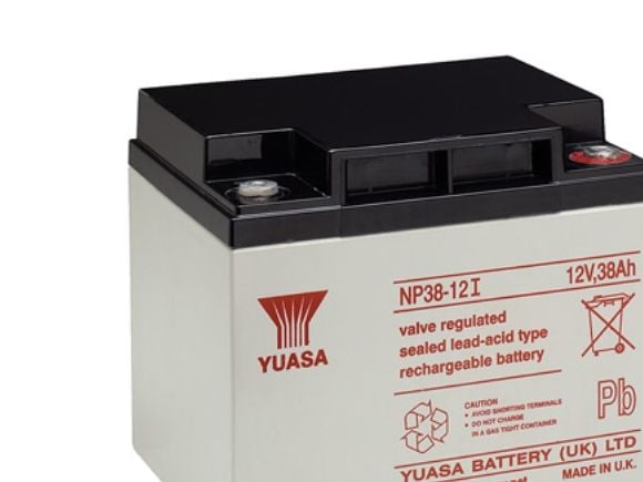 Yuasa NP38-12I, Sealed Lead Acid (VRLA), 12 V, 1 kpl, Musta, Valkoinen, 20 h, 13,9 kg