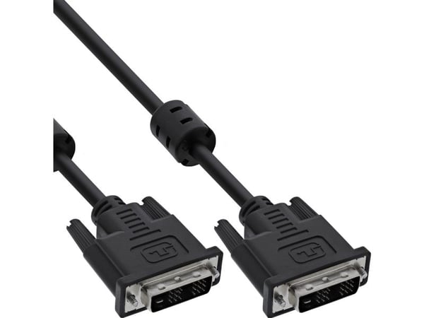 InLine 0.5m HDMI - DVI 18+1, 0,5 m, HDMI, DVI, Hanstik, Hanstik, Sort