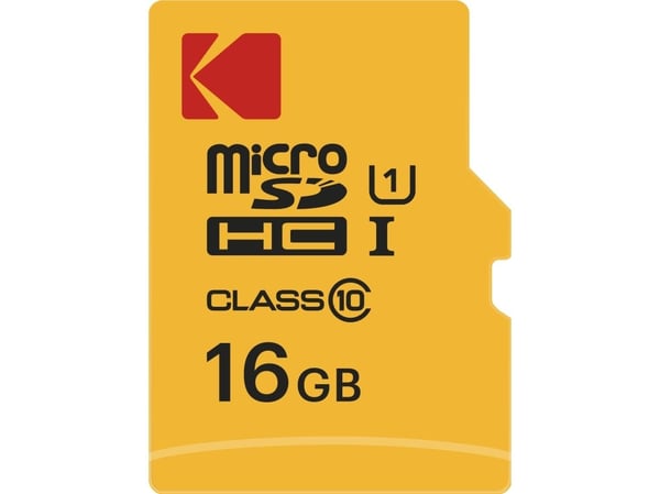 Kodak - Flashminnekort (microSDHC til SD-adapter inkludert) - 16 GB - UHS-I U1 / Class10 - 580x - microSDHC UHS-I