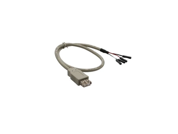 InLine 33440L, 0,4 m, USB A, USB 2.0, Hanstik/Hanstik, Beige