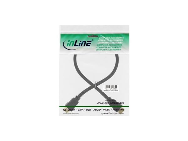 InLine 17033P, 0,3 m, HDMI-tyyppi A (vakio), HDMI-tyyppi A (vakio), Äänen paluukanava (ARC), Musta