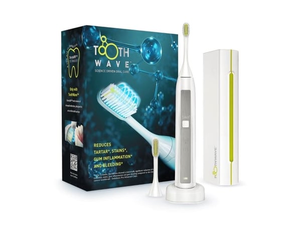 Silk''n ToothWave, Voksen, Vibrerende tannbørste, Hvit, 48000 bevegelser per minutt, 2 min, Hvit