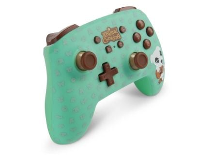 PowerA Animal Crossing, Gamepad, Nintendo Switch, Analog/digital, Trådløs, Bluetooth, Brun, Grønn