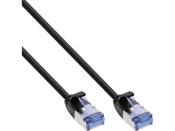 InLine 71922S, 0,25 m, Cat6a, U/FTP (STP), RJ-45, RJ-45, Svart