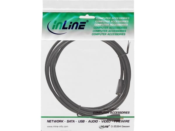 InLine 32730P, 3 m, Micro-USB B, Micro-USB B, USB 2.0, uros-/naarasliitin, musta
