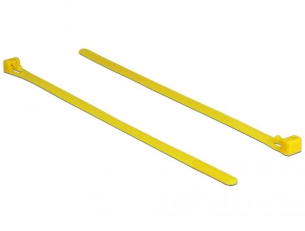 DeLOCK 18759, Avattava johdinside, Nailon, Keltainen, 200 mm, 7,5 mm, 100 kpl