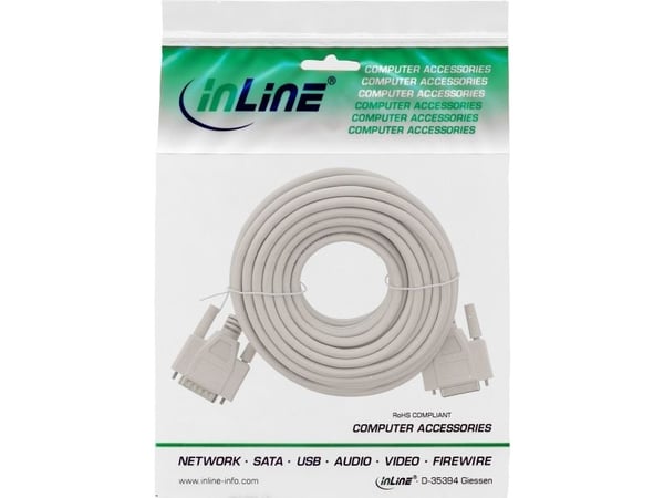 InLine 17740, Beige, 2 m, VGA (D-Sub), Hankjønn/hunkjønn, 175 mm, 225 mm