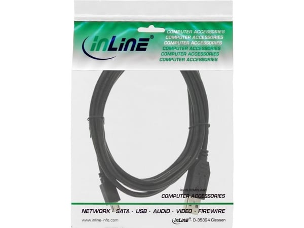 InLine 31750, 5 m, USB A, Micro-USB B, USB 2.0, Hanstik/Hanstik, Lajittelu