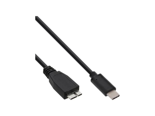 InLine 35724, 1,5 m, USB C, Micro-USB B, USB 3.2 Gen 2 (3.1 Gen 2), Hankjønn/hankjønn, Svart