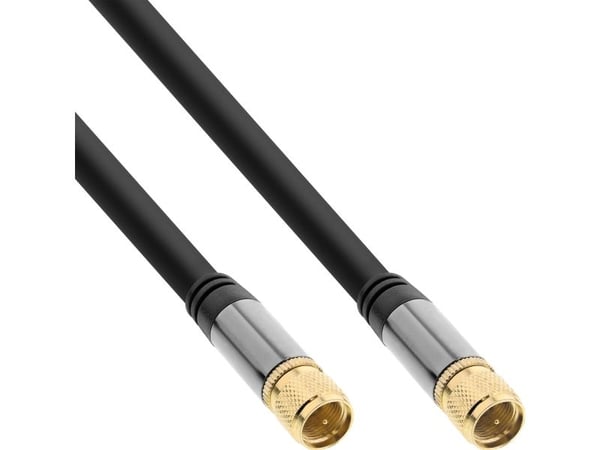 Premium SAT-liitäntäkaapeli - 4x suojattu - 2x F-liitin - >110dB - musta - 3m (69103P)