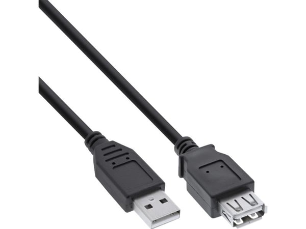 InLine 34618B, 1,8 m, Hankjønn/hunkjønn, 0,48 Gbit/s, Svart