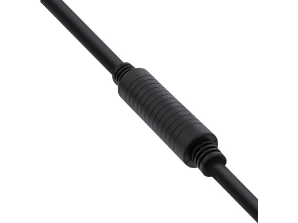 INLINE høyhastighets - HDMI-kabel med Ethernet - HDMI hann til HDMI hann - 10 m - trippel isolasjon - svart - støpt, 4K-støtte, aktiv