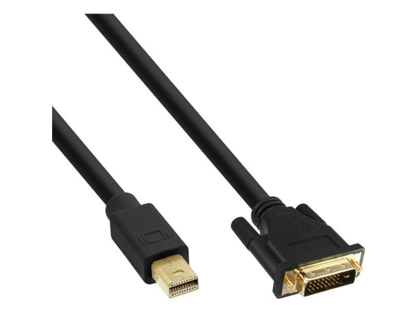 InLine 17224, 1,5 m, Mini DisplayPort, DVI-D, Hankjønn, Hankjønn, Gull