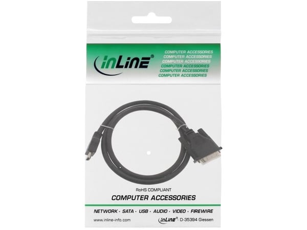 InLine 17658E, 0,3 m, HDMI Type A (Standard), DVI, Hankjønn, Hankjønn, Svart