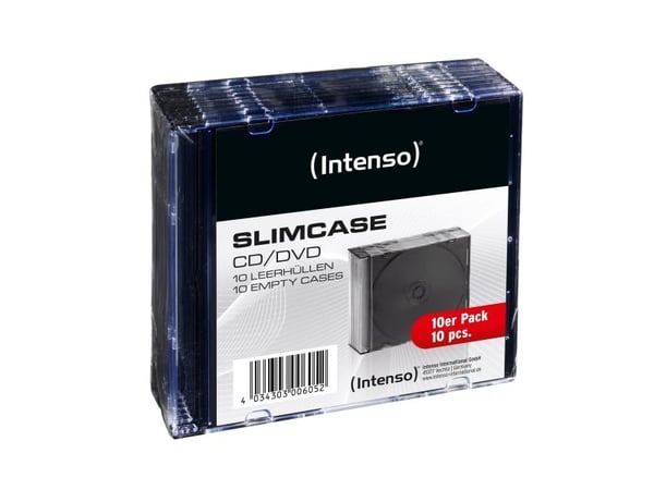 Intenso Storage Solution 10 Slim Cases, 10 levyt, Läpinäkyvä
