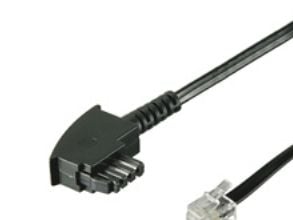 Goobay 50237, 6 m, TAE-F, RJ11, Sort, Hankjønn, Hankjønn