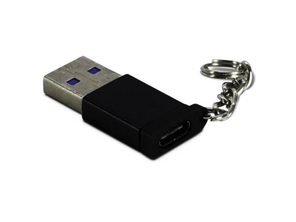 Inter-Tech 88885460, USB Type C, USB Type A, Musta