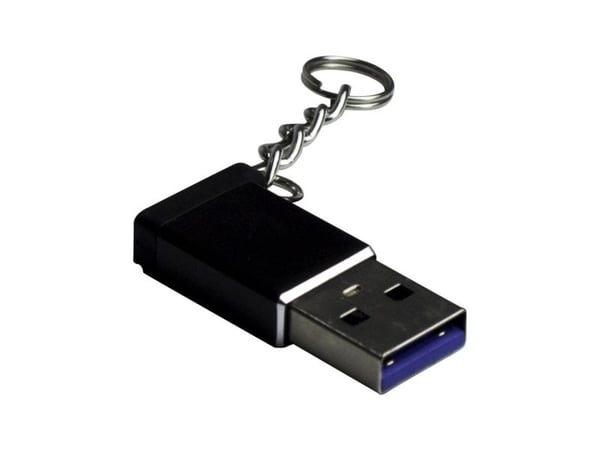 Inter-Tech 88885460, USB Type C, USB Type A, Musta