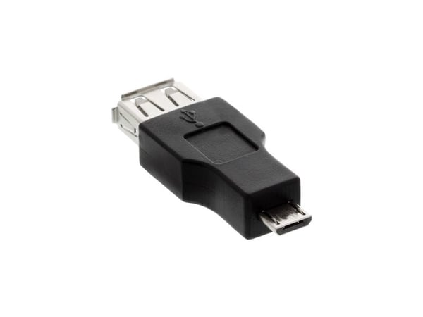InLine 31608, USB A female, USB-A, Svart