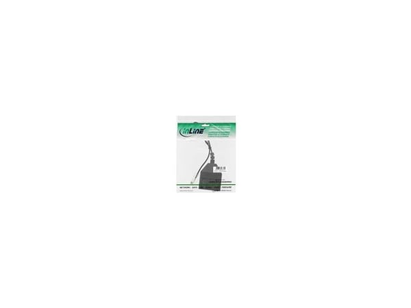 InLine 69942, 0,2 m, RJ-45, musta, urosliitin, naarasliitin, 20 g
