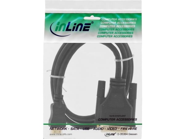 InLine 17474P, 0.5 m, HDMI Type C (Mini), DVI, Hanstik, kultainen
