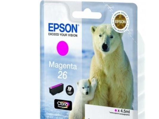 Epson 26 - Magenta - Original - Blekkpatron - for Expression Photo XP-760, Expression Premium XP-510, 520, 615, 620, 625, 710, 720, 810, 820 (C13T2...